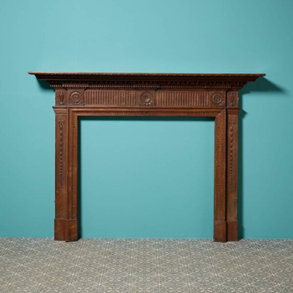 19th Century English Neoclassical Walnut Fire Surround