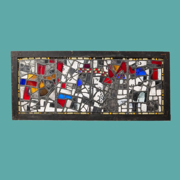 Abstract Mid-Century Numerical Stained Glass by Tony Attenborough