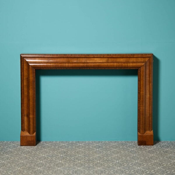 Reclaimed Early 20th Century Walnut Bolection Fire Surround