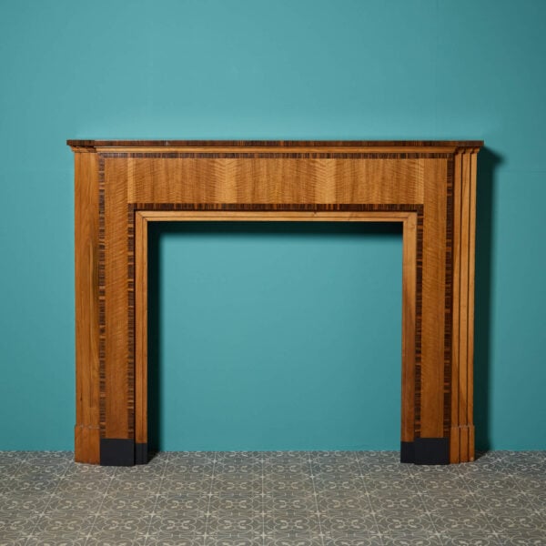 Antique Art Deco Walnut and Coromandel Fire Surround