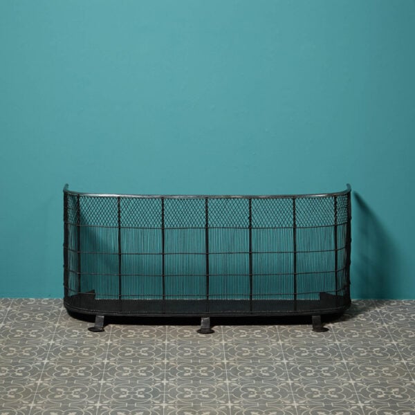Georgian Polished Steel & Wirework Fire Fender
