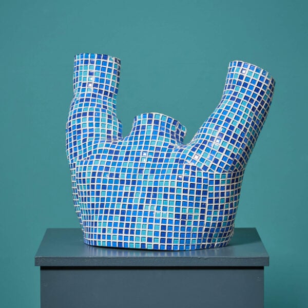 Jim Cooper (c.1990-1999) 'Elevate' Mosaic Plaster Cast Figurative Sculpture