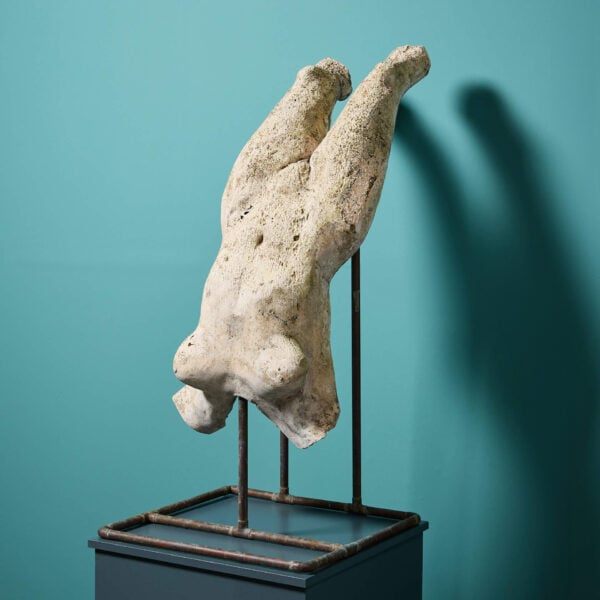 Jim Cooper (1997) Lifesize Plaster Nude Torso Sculpture on Base