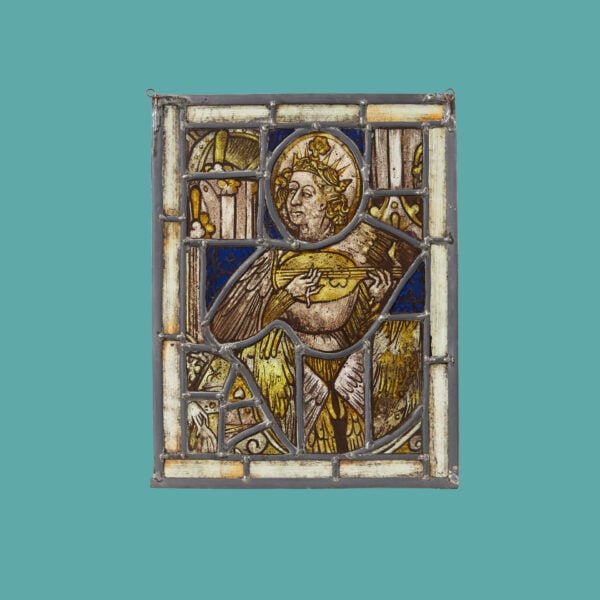 Medieval Style Stained Glass Grisaille Panel After The Antique