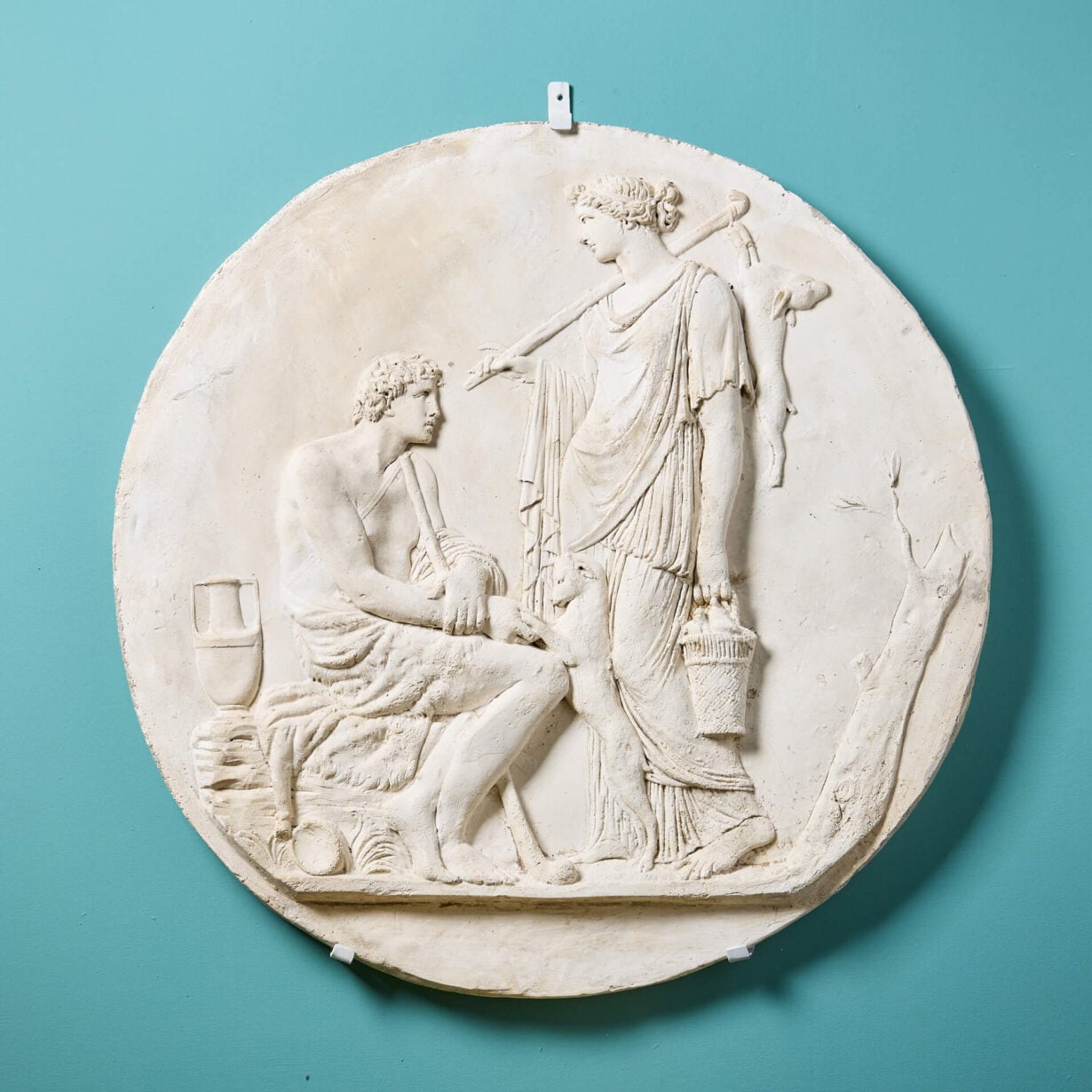 Living From The Land Neoclassical Style Plaster Wall Roundel