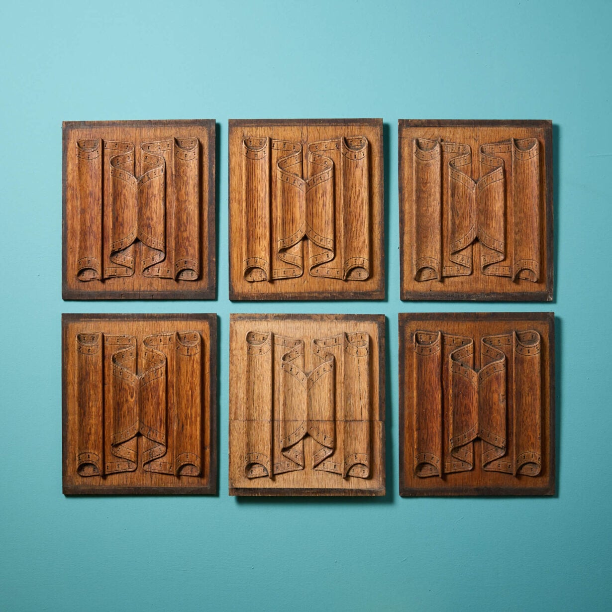 Collection of 19th Century English Oak Linenfold Wall Panels