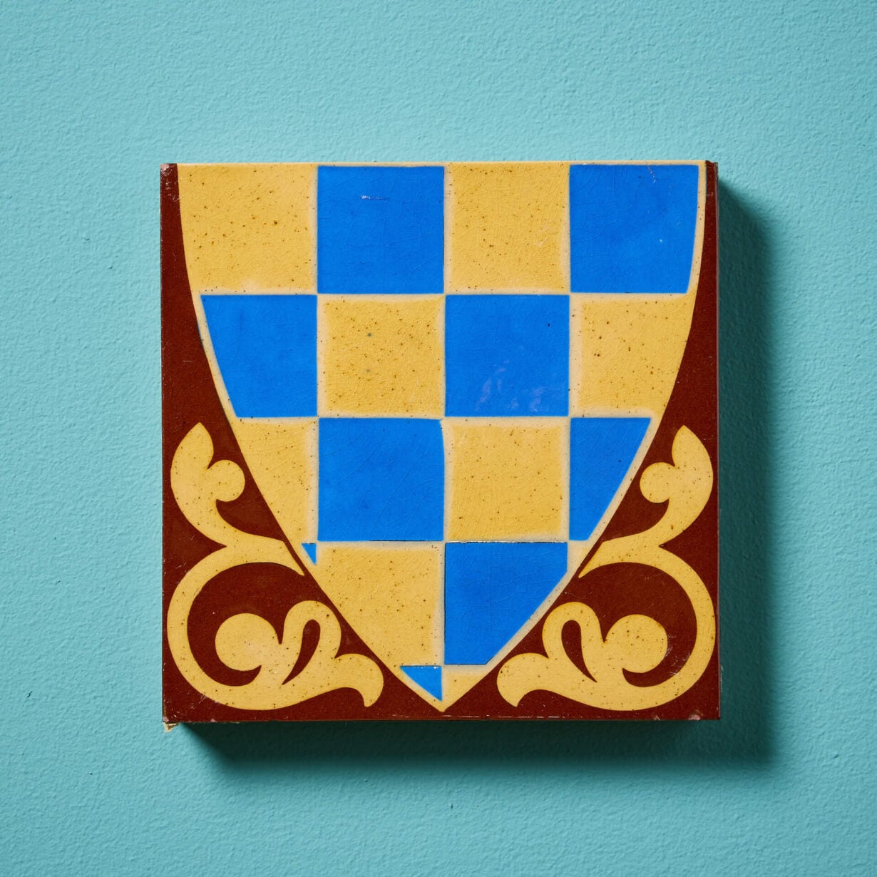 19th Century William de Warenne First Earl of Surrey Tile by Minton